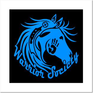 Warrior Society (Horse Blue) Posters and Art